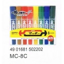 班馬牌 MO-150-MC Hi- Mckee 油性雙頭箱頭筆 (8色套裝)