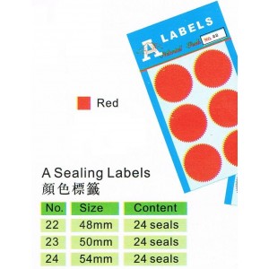A Sealing Labels No.22  (直徑48mm) 24pcs